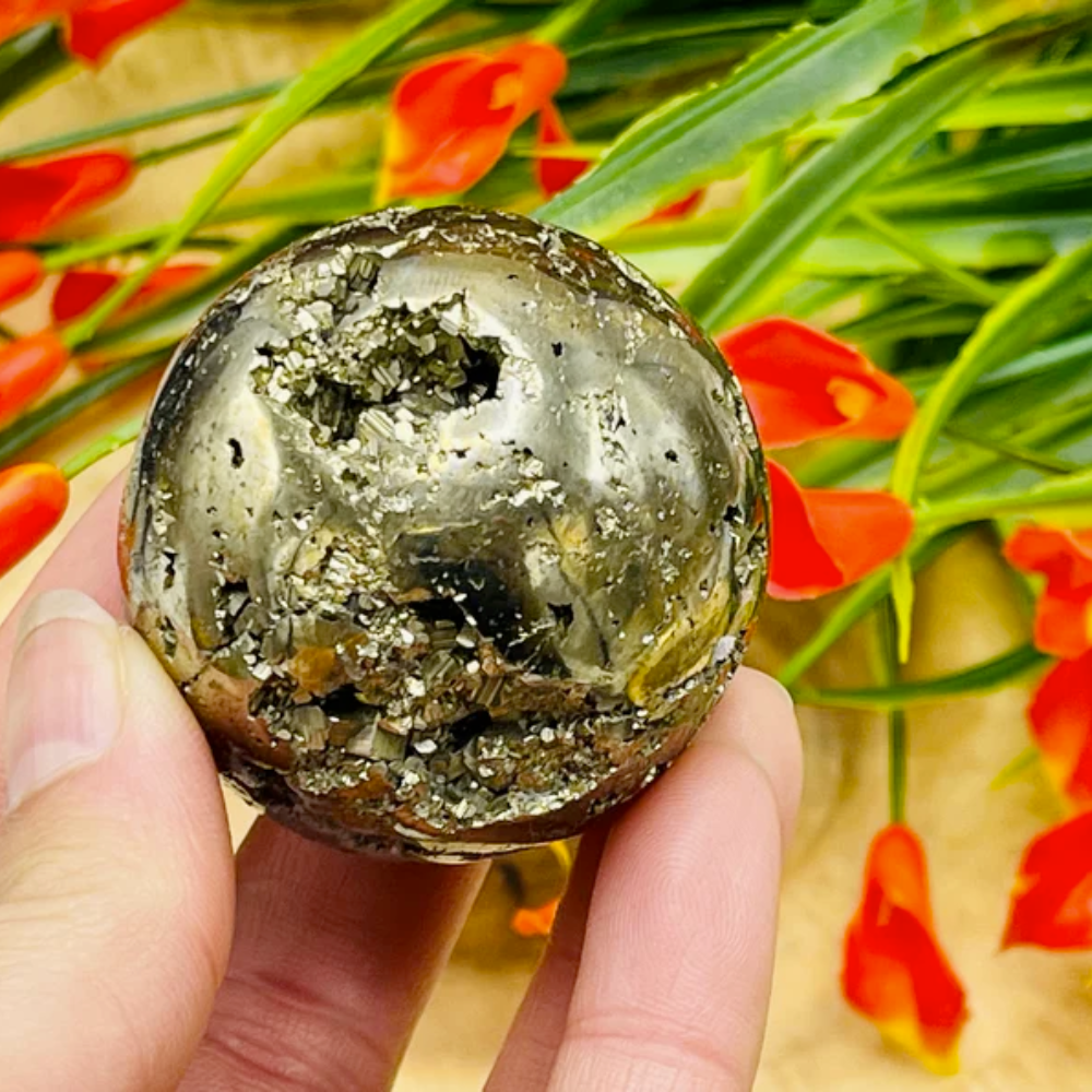 Pyrite Sphere Stones Crystal Shop