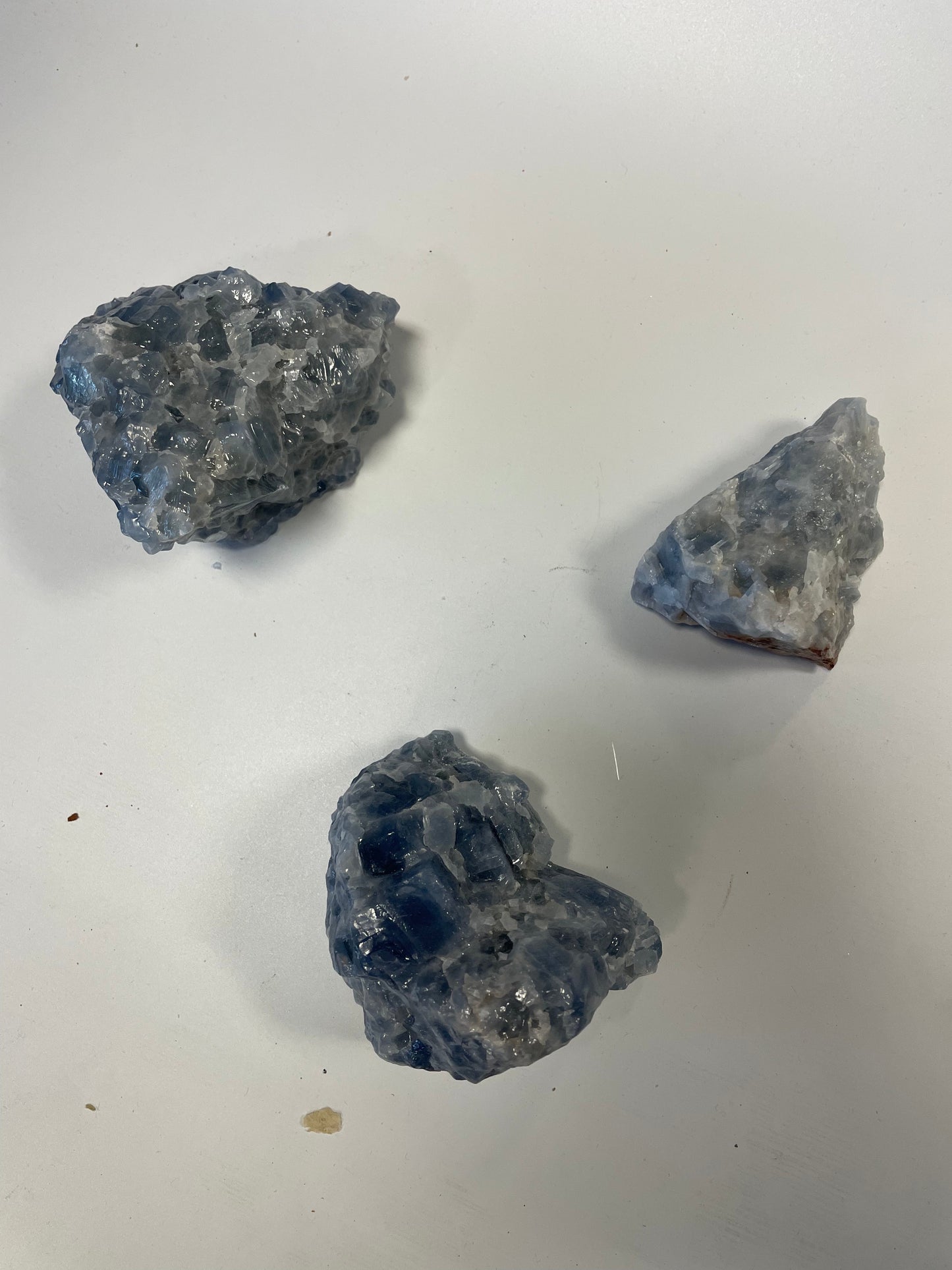 Raw Blue Calcite Chunks Stones Crystal Shop