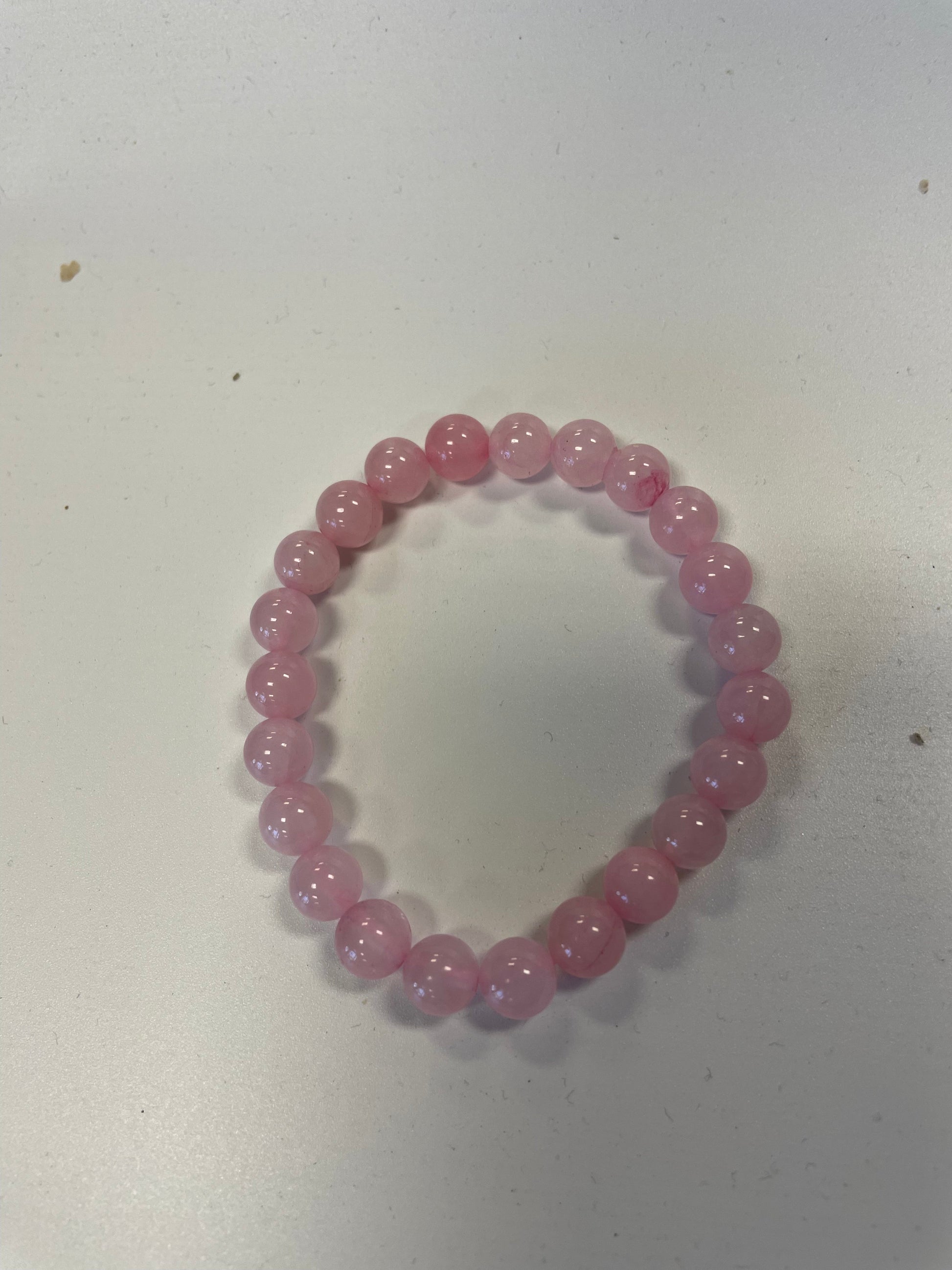 Rose Quartz Bead Bracelet: 8 mm Round Crystals Stones Crystal Shop