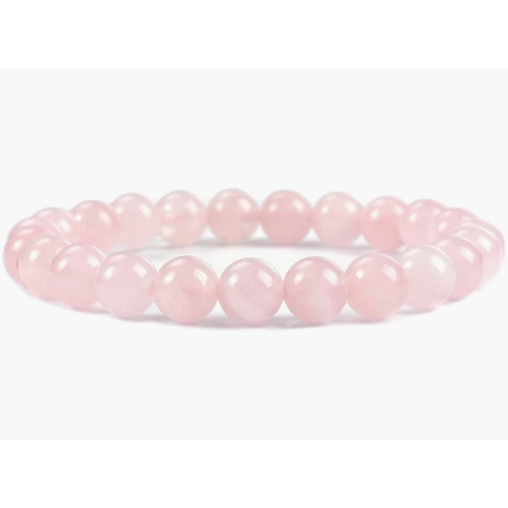 Rose Quartz Bead Bracelet: 8 mm Round Crystals Stones Crystal Shop