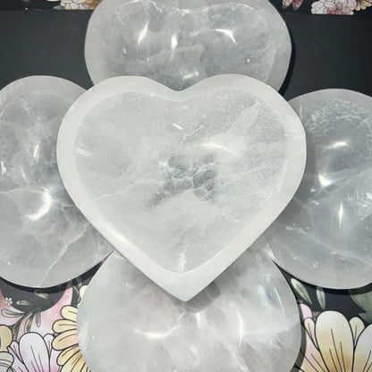Selenite Heart Bowl Stones Crystal Shop