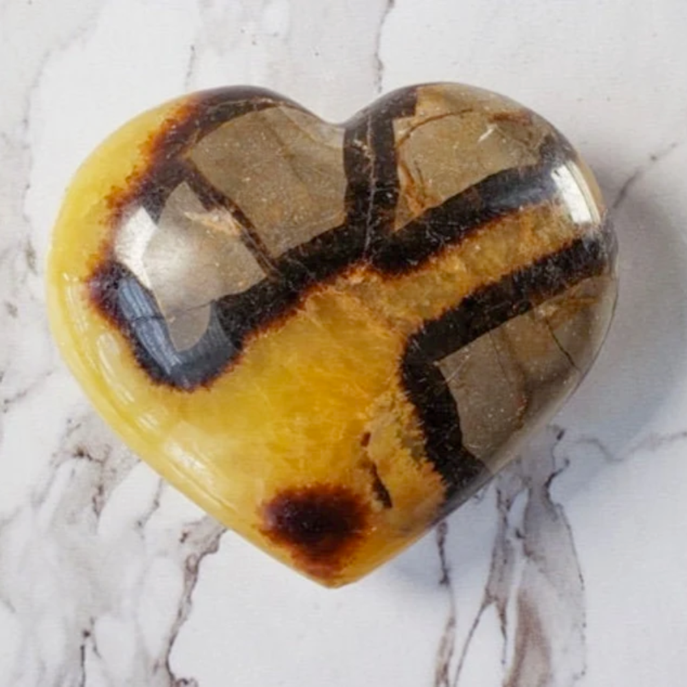 Septarian Polished Heart Stone Stones Crystal Shop