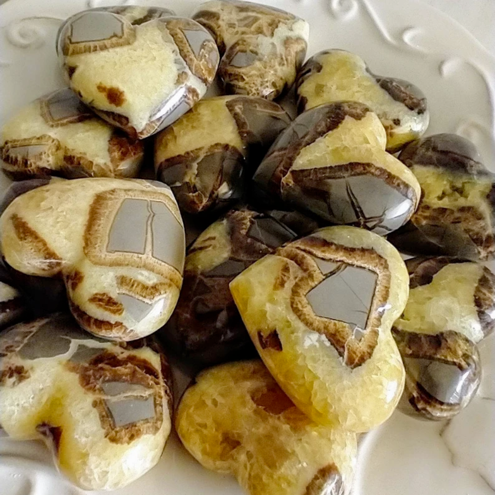 Septarian Polished Heart Stone Stones Crystal Shop