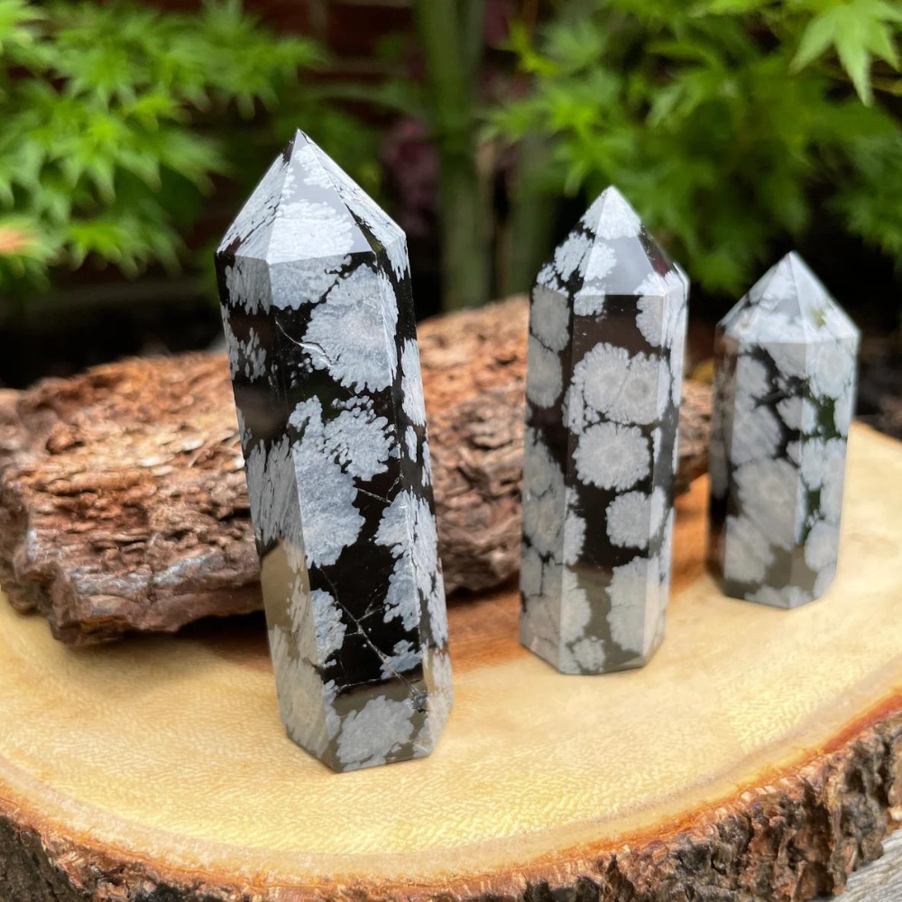 Snowflake Obsidian Towers (Draft for Bandar review) Stones Crystal Shop