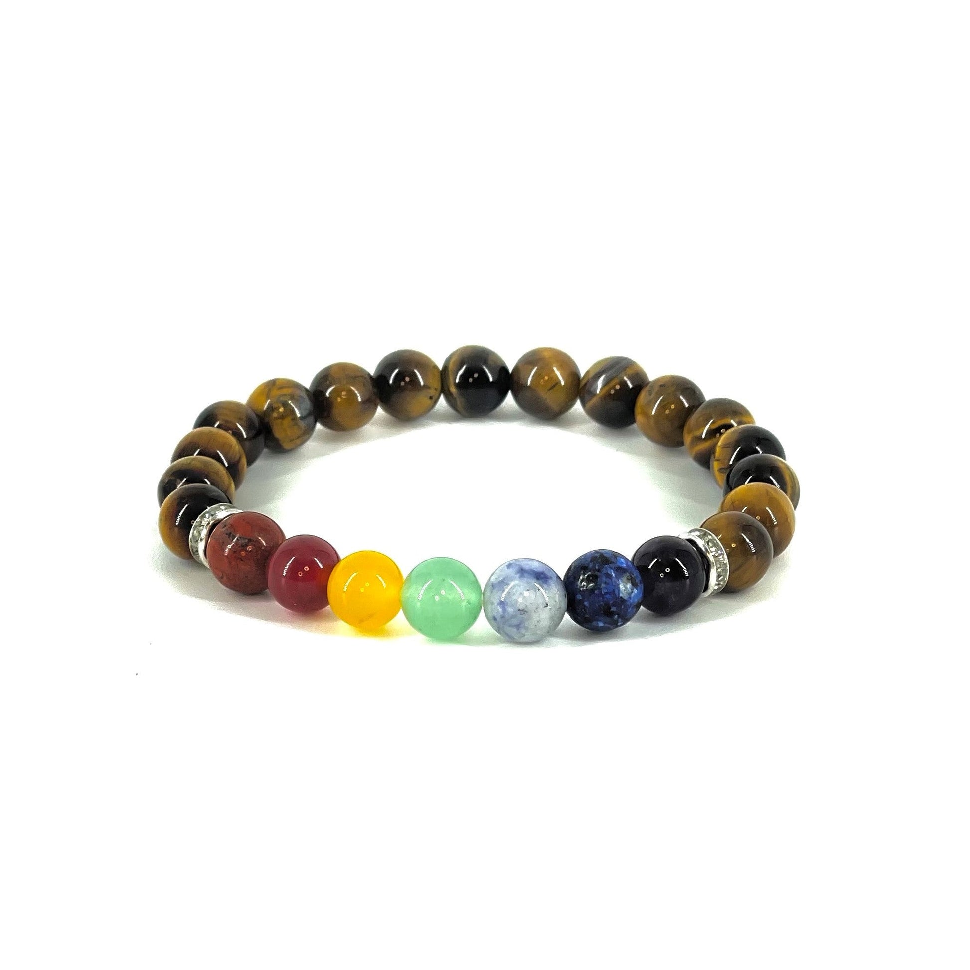 Tiger Eye with Chakra Bracelet (Bandar check new product our picture will add more) Stones Crystal Shop