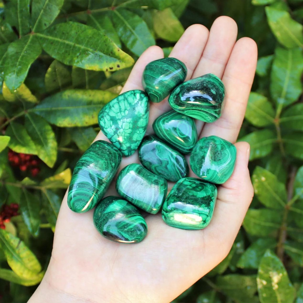 Tumble Malachite Polished Stones ( Bandar check new product will get more pictures) Stones Crystal Shop