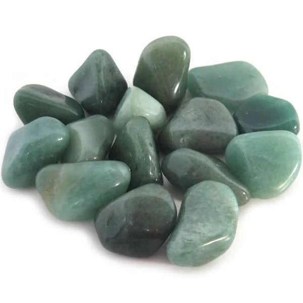 Green Aventurine, Tumbled Stone - Prosperity, Courage, Leadership & Luck! - 1.5"